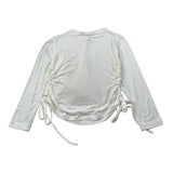 Janice Maglia tinta unita con Arriccio Bianco per Bambina JN880R BIANCO JANICE 