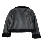 Janice Giubbino Ecopelle Modello Montone Nero per Bambina JN894R NERO JANICE 