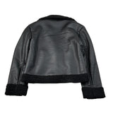 Janice Giubbino Ecopelle Modello Montone Nero per Bambina JN894R NERO JANICE 