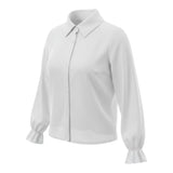 Janice Camicia tinta unita con Colletto Bianco per Bambina JN910B BIANCO JANICE 
