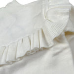 Janice Maglia Mezzo Collo tinta unita con Rouches Panna per Bambina JN922B PANNA JANICE 