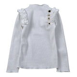Janice Maglia Tint Unita con Rouches Bianco per Bambina JN928B BIANCO JANICE 