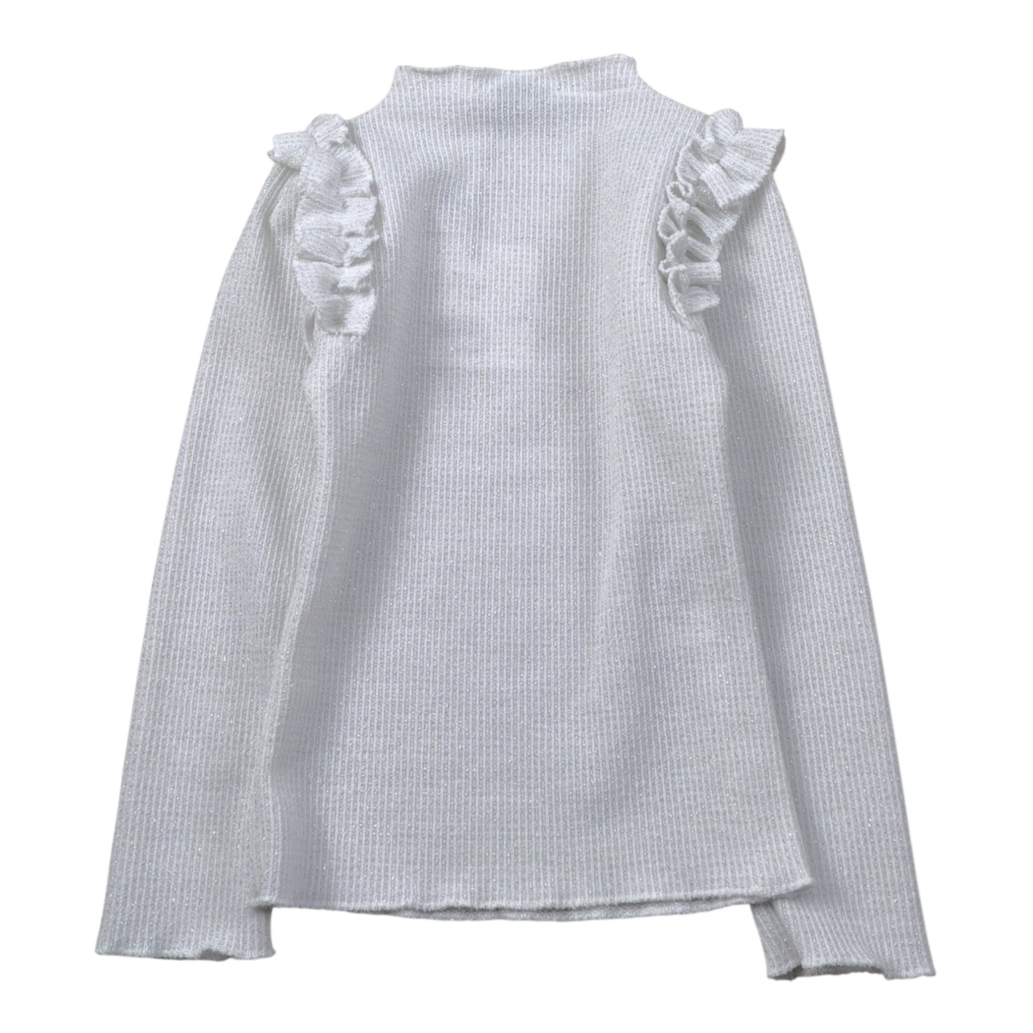Janice Maglia Tint Unita con Rouches Bianco per Bambina JN928B BIANCO JANICE 