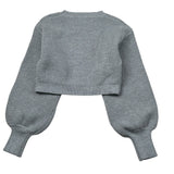 Janice Maglia tinta unita con Manica Ballon Grigio per Bambina JN936B GRIGIO JANICE 