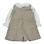 Janice Completo 2Pz Tuta Intera-Camicia Bicolore Beige/Bianco per Neonata JN972N BEIGE/BIANCO JANICE 