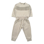 Janice Completo 2Pz Felpa-Pantalone tinta unita Beige per Neonata JN977N BEIGE JANICE 