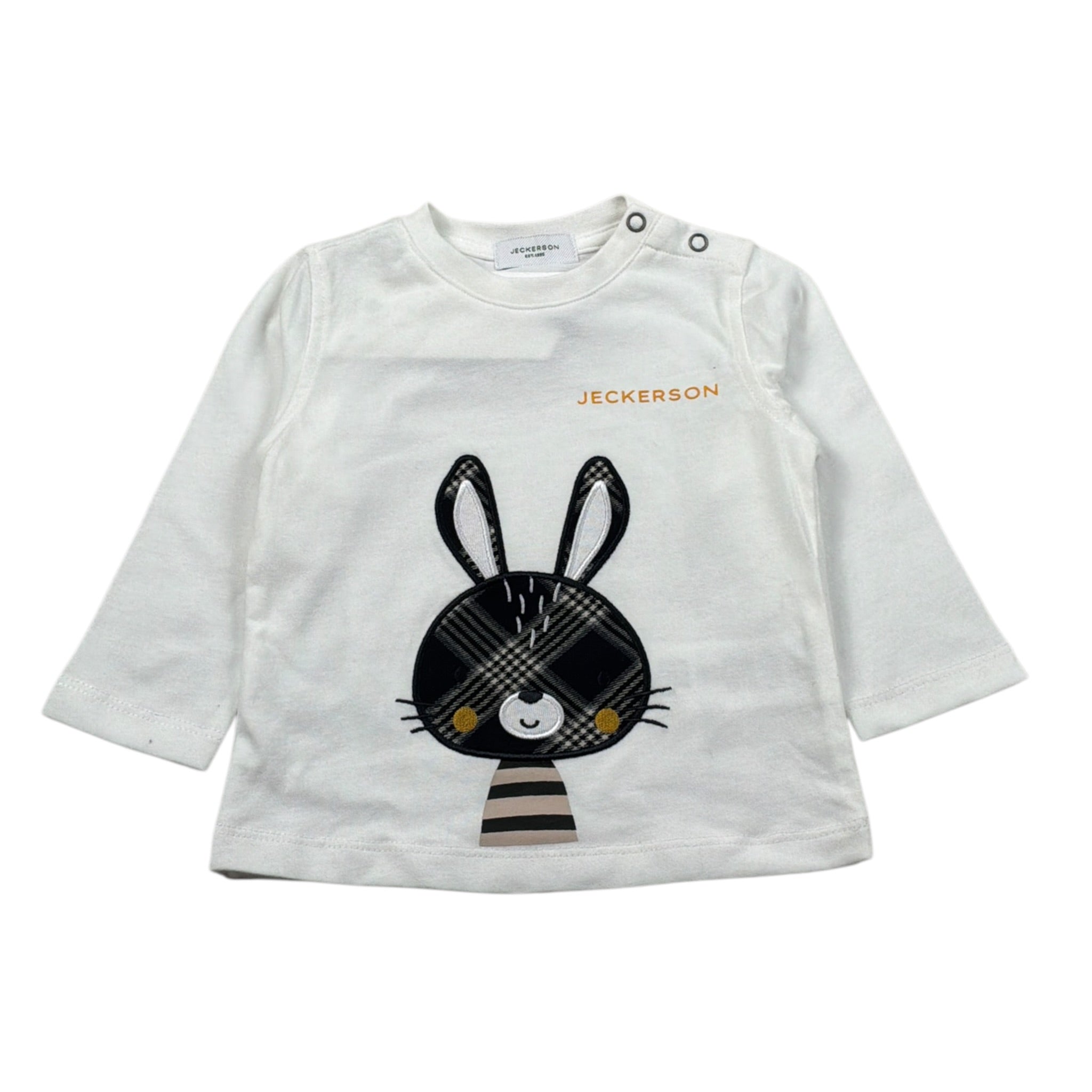 Jeckerson Shirt Girocollo tinta unita Cn Ricami Bianco per Bambino JB4339 BIANCO JECKERSON 