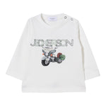 Jeckerson Shirt Girocollo tinta unita con Stampa Bianco per Neonato JB5002W25N BIANCO JECKERSON 