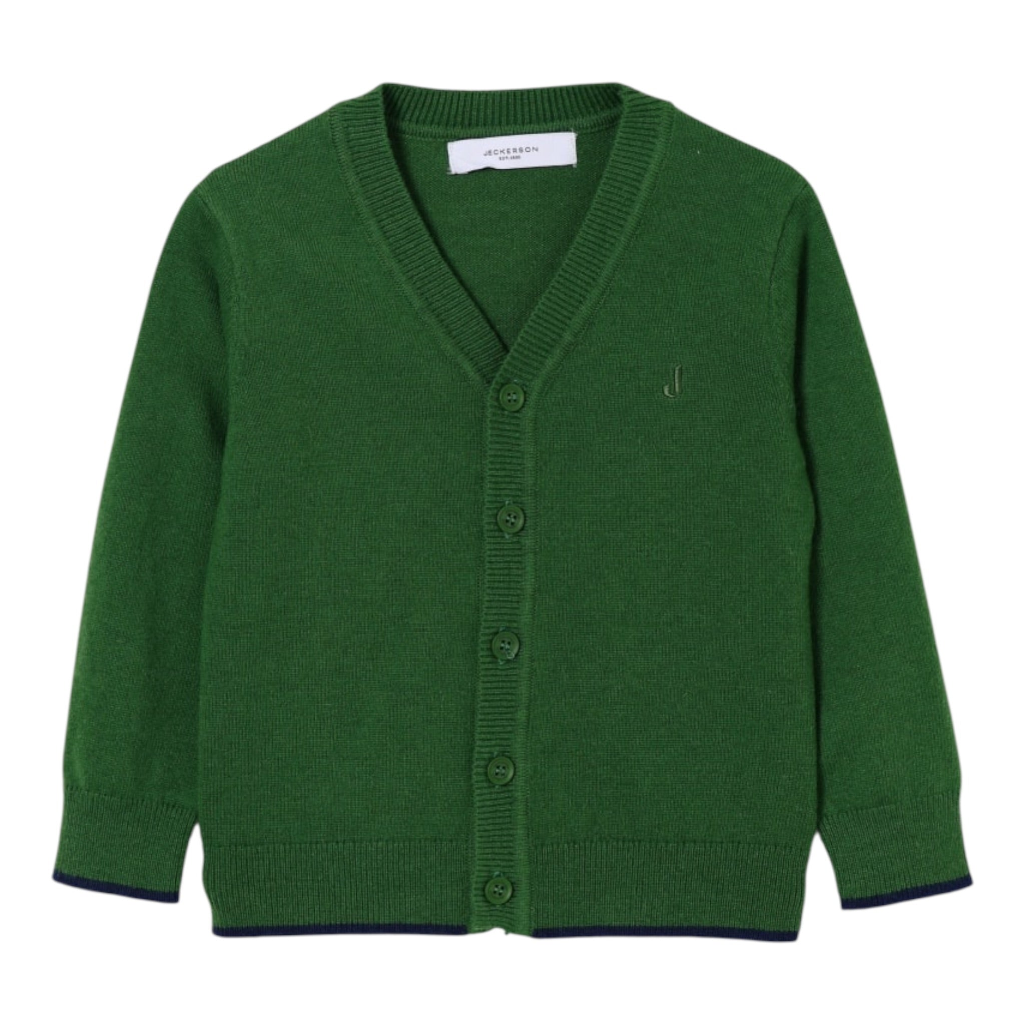 Jeckerson Cardigan tinta unita Verde per Bambino JB5003W25 VERDE JECKERSON 