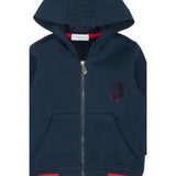 Jeckerson Felpa tinta unita con Zip E Cappuccio Blu per Bambino JB5040W25 BLU JECKERSON 