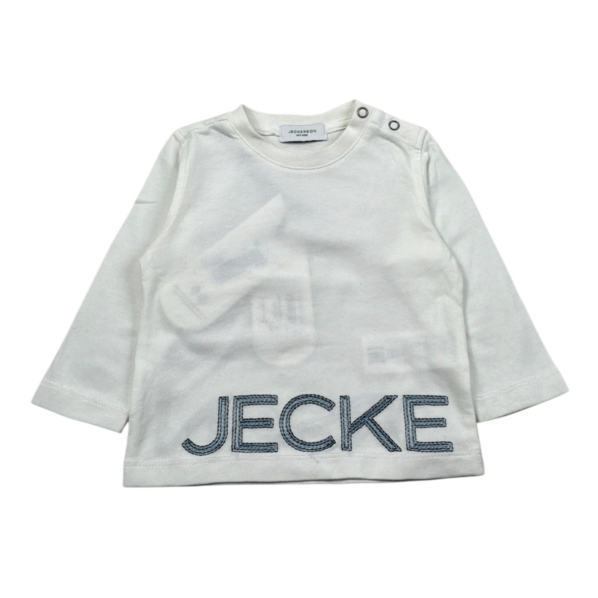 Jeckerson Shirt Girocollo tinta unita Cn Ricami Bianco per Neonato JN4312 BIANCO JECKERSON 
