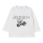Jeckerson Shirt Girocollo tinta unita con Stampa Bianco per Neonato JN4802W25 BIANCO JECKERSON 