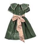 Jesurum Abito Mezza Manica tinta unita In Ciniglia Verde per Bambina ELETTRAJ VERDE JESURUM 