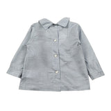 Jesurum Camicia Manica Lunga tinta unita con Bottoni In Contrasto Azzurro per Neonato ORIONE AZZURRO JESURUM 