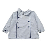 Jesurum Camicia Manica Lunga tinta unita con Bottoni In Contrasto Azzurro per Neonato ORIONE AZZURRO JESURUM 