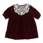 Jesurum Abito Manica Lunga tinta unita Bordeaux per Neonata RUBINO BORDEAUX  