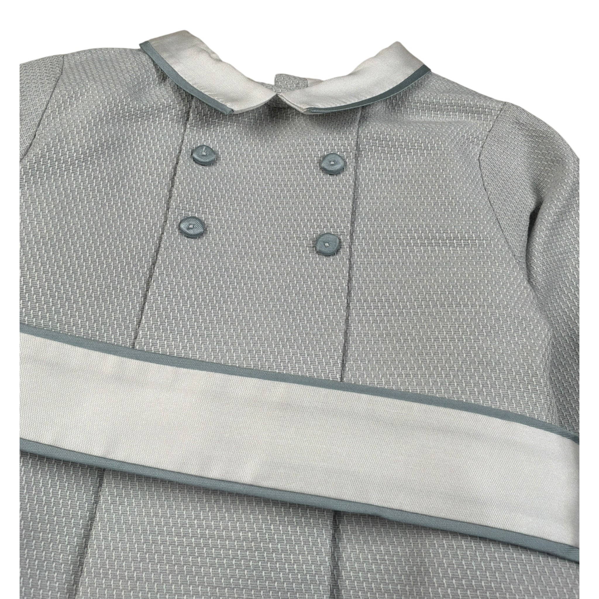 Jesvrvm Tutina Elegante tinta unita Manica Lunga Azzurro per Neonato CBPG03 AZZURRO JESVRVM 