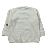 J.O. Milano Maglia Girocollo tinta unita con Ricami Panna per Neonata 563D2 PANNA J.O. MILANO 