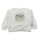 Just Cavalli Felpa Chiusa Girocollo tinta unita con Stampa Panna per Bambino JGA260 PANNA JUST CAVALLI 