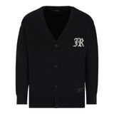 John Richmond Cardigan tinta unita con Ricami Nero per Neonato RBA25012CDXXXN NERO JOHN RICHMOND 
