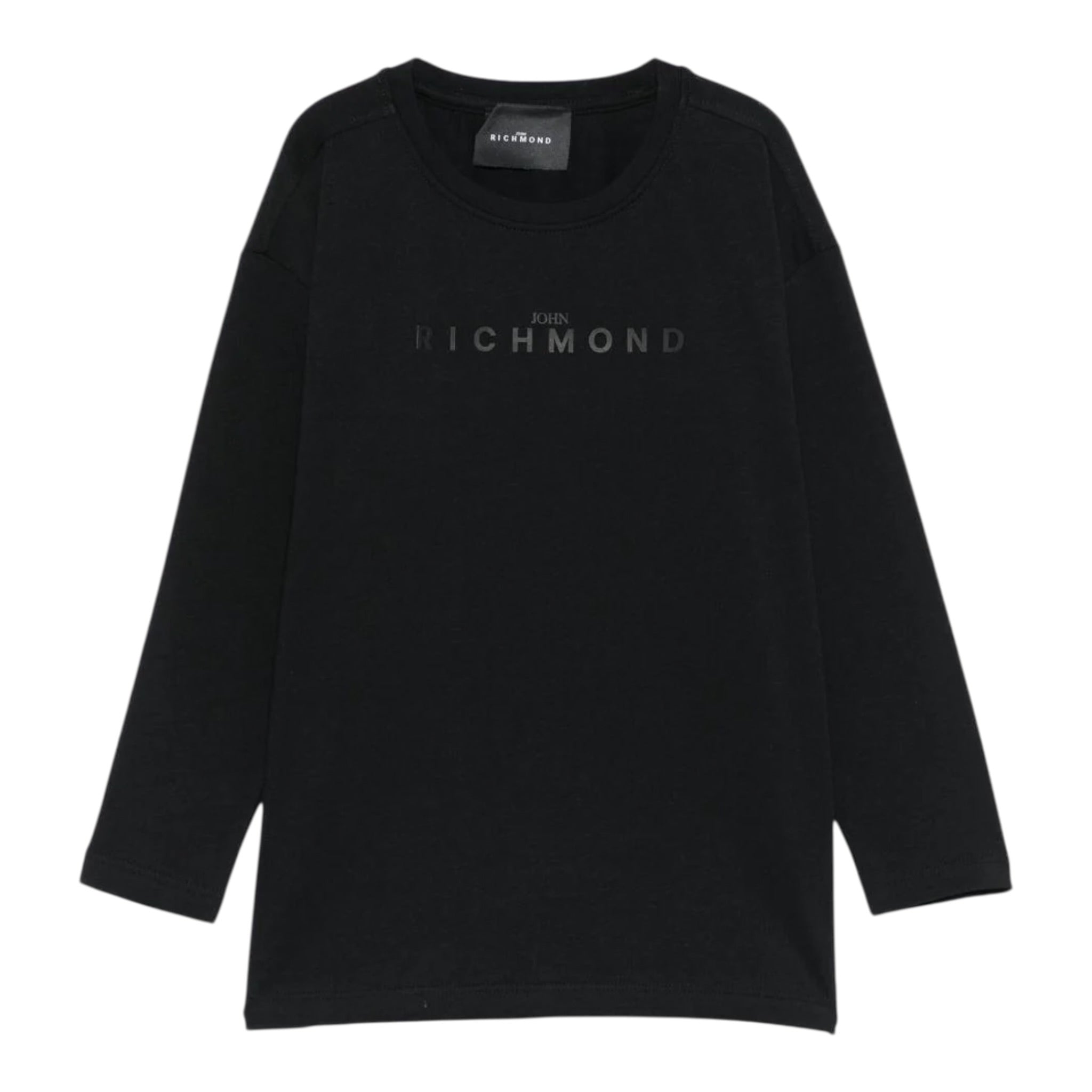 John Richmond Shirt tinta unita con Stampa Nero per Bambino RBA25016TSXX NERO JOHN RICHMOND 