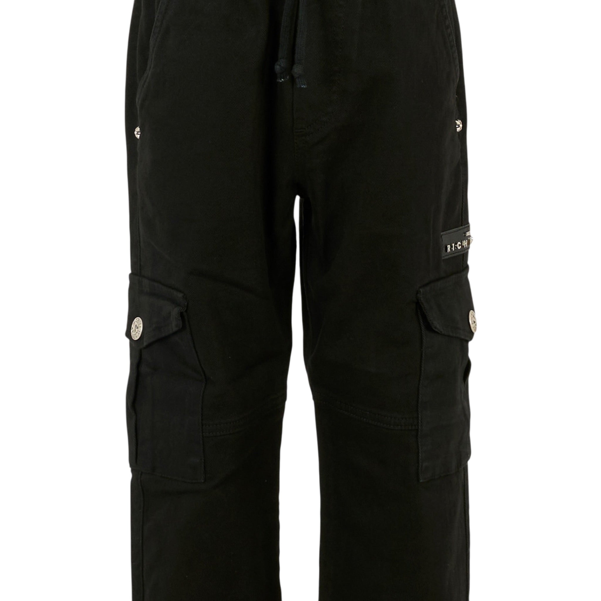 John Richmond Jeans tinta unita con Elastico In Vita Nero per Neonato RBA25090PA NERO JOHN RICHMOND 