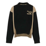 John Richmond Maglia Bicolore con Logo Nero per Neonato RBA25101MA NERO JOHN RICHMOND 