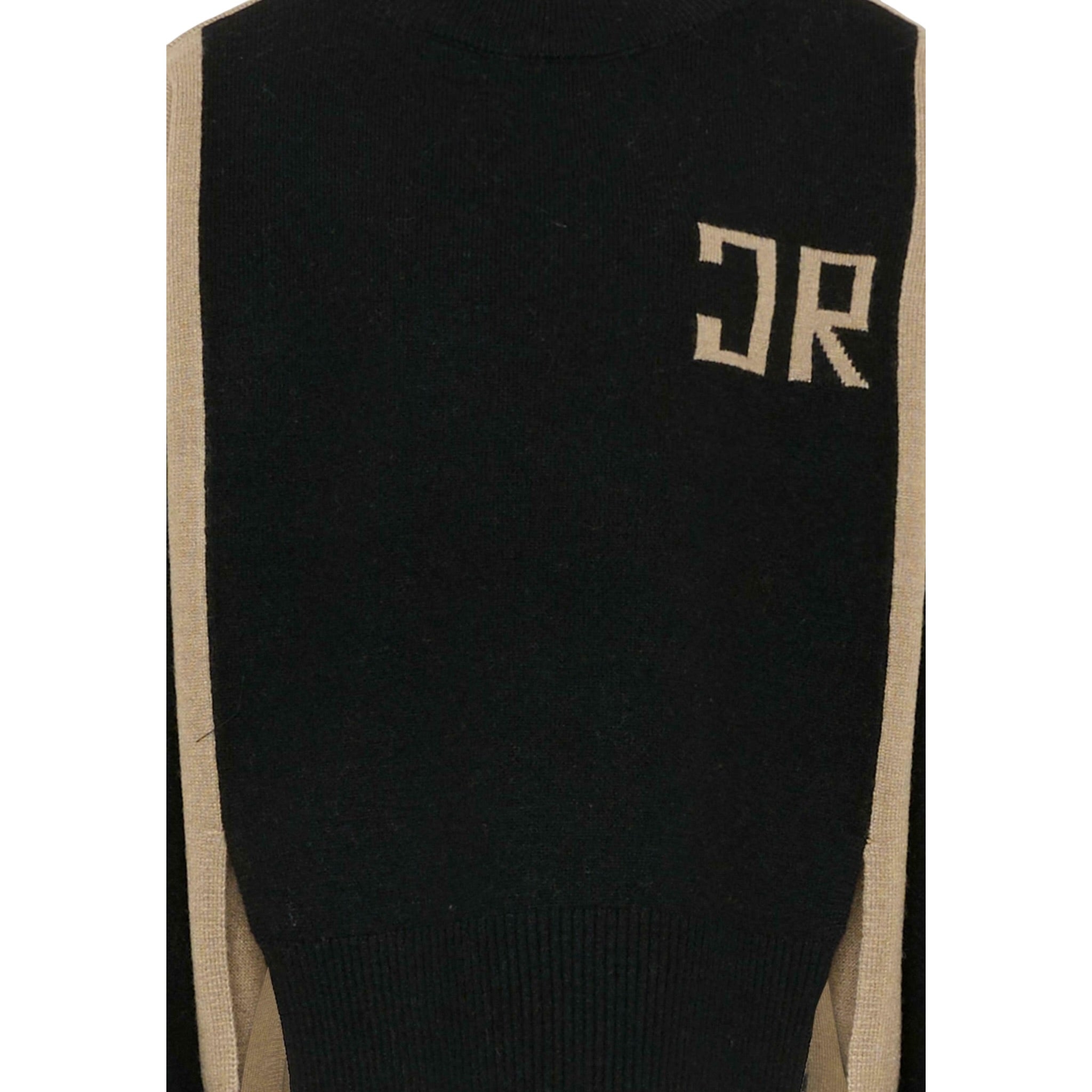 John Richmond Maglia Bicolore con Logo Nero/Beige per Neonata RBA25101MANX NERO/BEIGE JOHN RICHMOND 