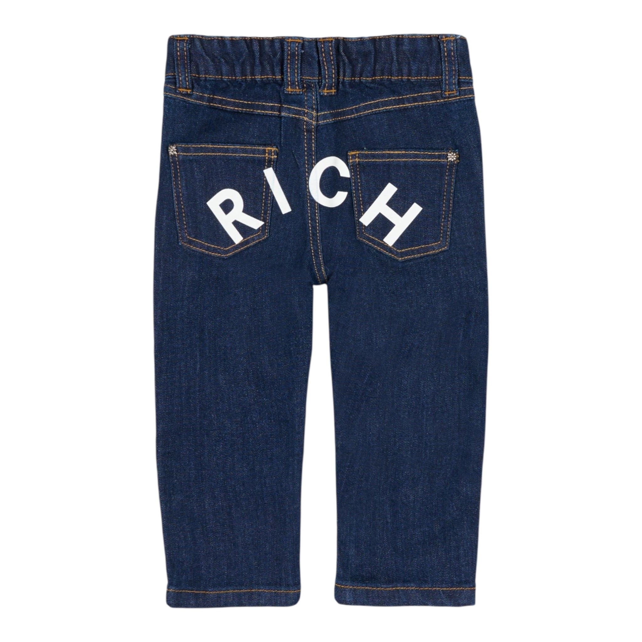 John Richmond Jeans tinta unita con Logo Blu per Neonato RBA25226JEN BLU JOHN RICHMOND 