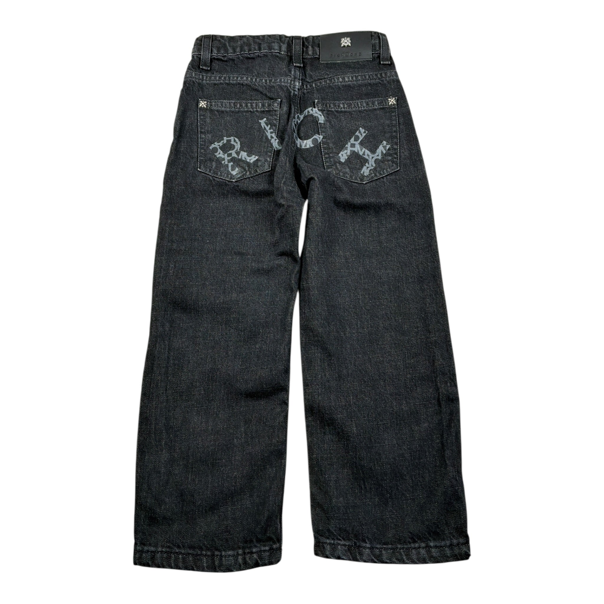 John Richmond Jeans tinta unita con Logo Nero per Bambino RBA25226JE NERO JOHN RICHMOND 