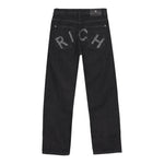 John Richmond Jeans tinta unita con Logo Nero per Bambino RBA25226JEX NERO JOHN RICHMOND 