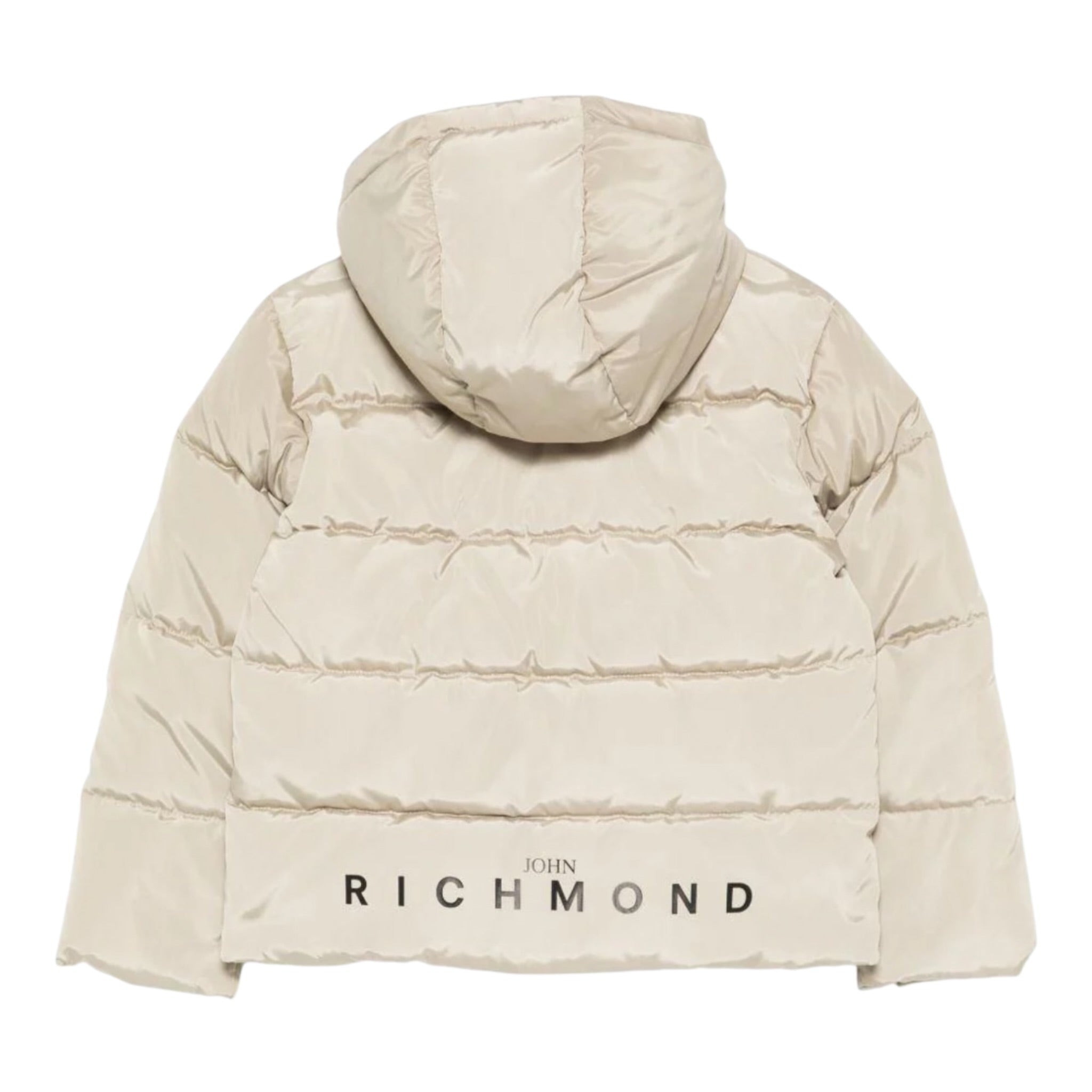 John Richmond Giubbino tinta unita con Zip E Cappuccio Beige per Bambino RBA25233PIJ BEIGE JOHN RICHMOND 