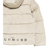 John Richmond Giubbino tinta unita con Zip E Cappuccio Beige per Bambino RBA25233PIJ BEIGE JOHN RICHMOND 
