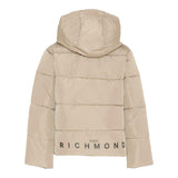 John Richmond Giubbino tinta unita con Zip E Cappuccio Beige per Bambino RBA25233PIX BEIGE JOHN RICHMOND 