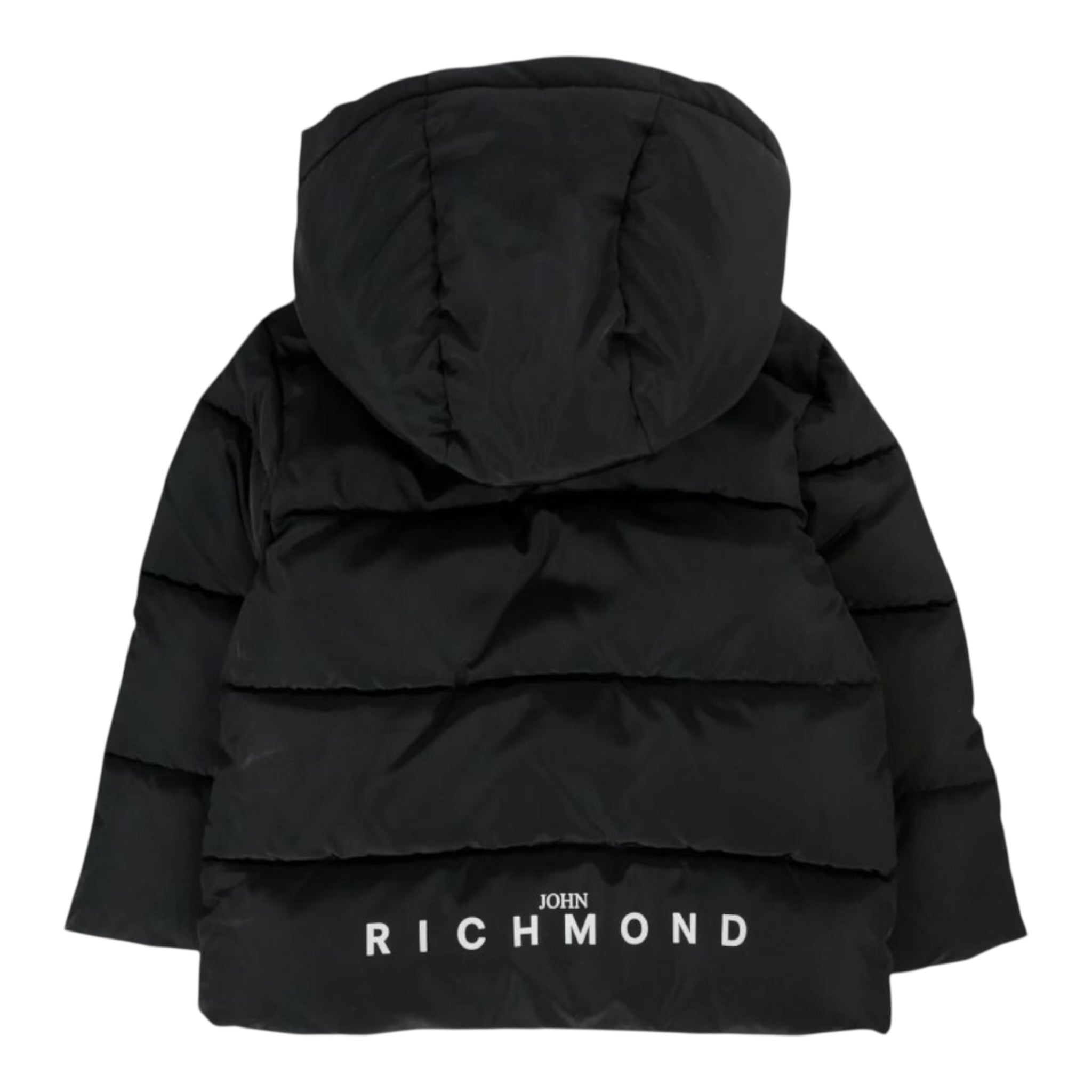 John Richmond Giubbino tinta unita con Zip E Cappuccio Nero per Bambino RBA25233PIXXXJ NERO JOHN RICHMOND 