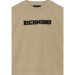 John Richmond Felpa tinta unita Girocollo con Stampa Beige per Neonato RBA25236FEN BEIGE JOHN RICHMOND 