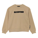John Richmond Felpa tinta unita Girocollo con Stampa Beige per Neonato RBA25236FEN BEIGE JOHN RICHMOND 