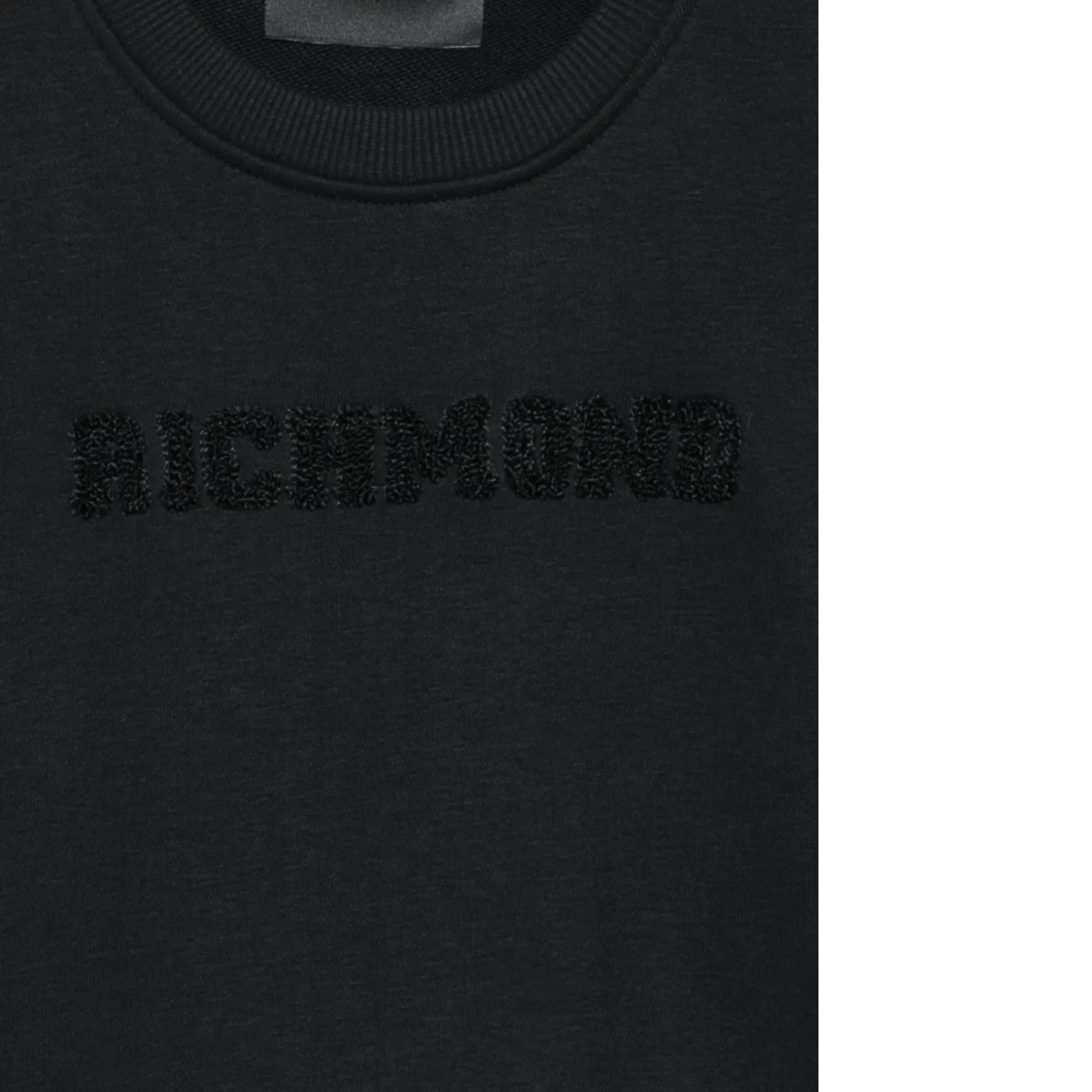 John Richmond Felpa tinta unita Girocollo con Stampa Nero per Bambino RBA25236FE NERO JOHN RICHMOND 