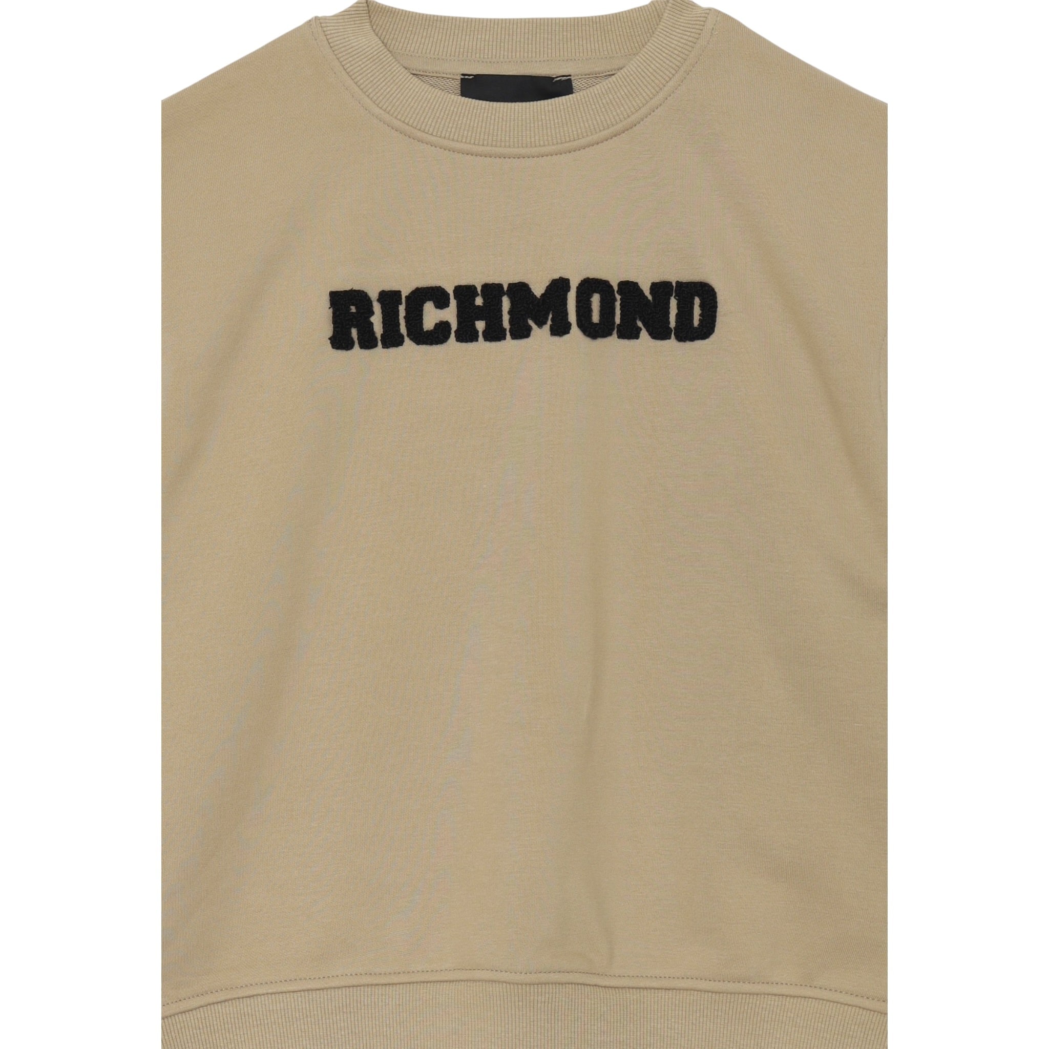 John Richmond Felpa tinta unita Girocollo con Stampa Beige per Neonato RBA25236FENX BEIGE JOHN RICHMOND 