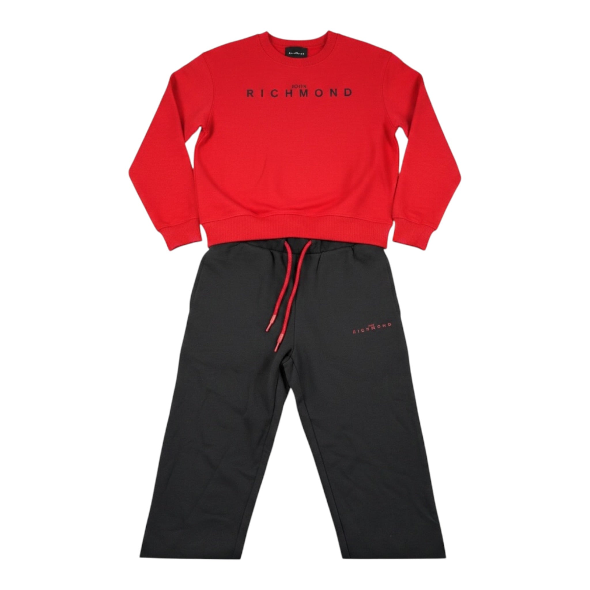 John Richmond Completo 2Pz Felpa-Pantalone Rosso per Bambino RBA26006CF ROSSO JOHN RICHMOND 