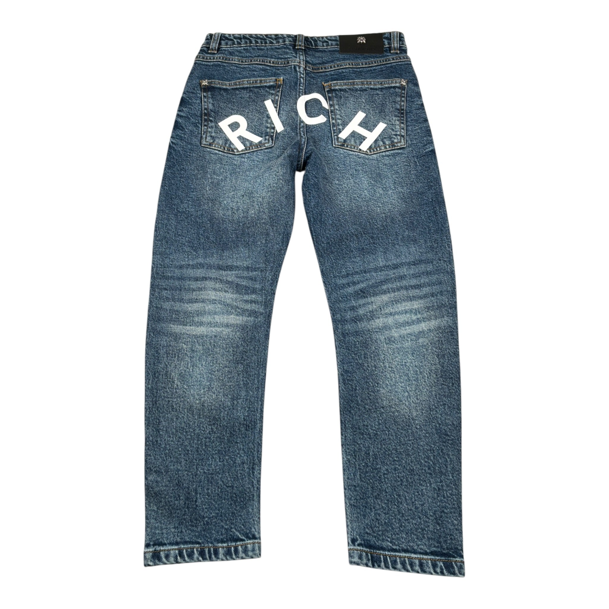 John Richmond Jeans tinta unita con Girovita Regolabile Blu per Bambina RBA26010JE BLU JOHN RICHMOND 