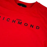 John Richmond Shirt tinta unita Girocollo con Logo Rosso per Bambino RBA26016TS ROSSO JOHN RICHMOND 