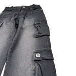 John Richmond Jeans tinta unita Modello Cargo con Tasconi Nero per Bambino RBA26020JE NERO JOHN RICHMOND 