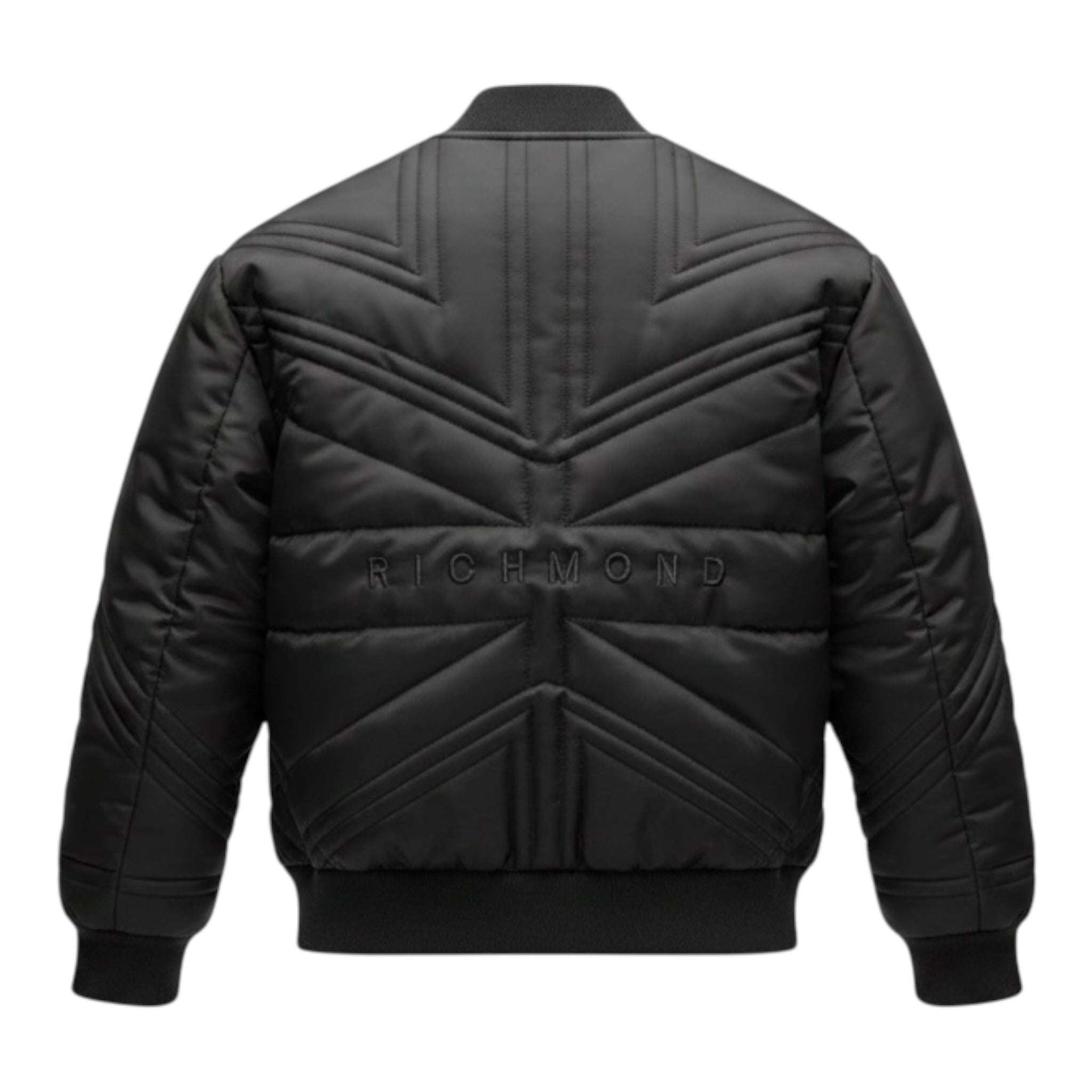 John Richmond Giubbino tinta unita con Zip Nero per Bambino RBA26032PI NERO JOHN RICHMOND 