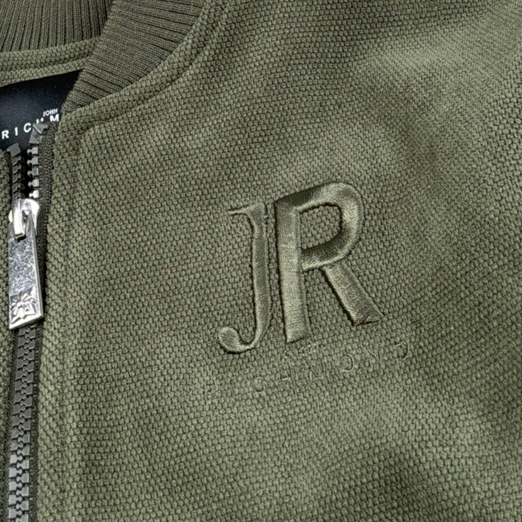 John Richmond Felpa tinta unita con Zip E Stampa Verde per Bambino RBA26033FE VERDE JOHN RICHMOND 
