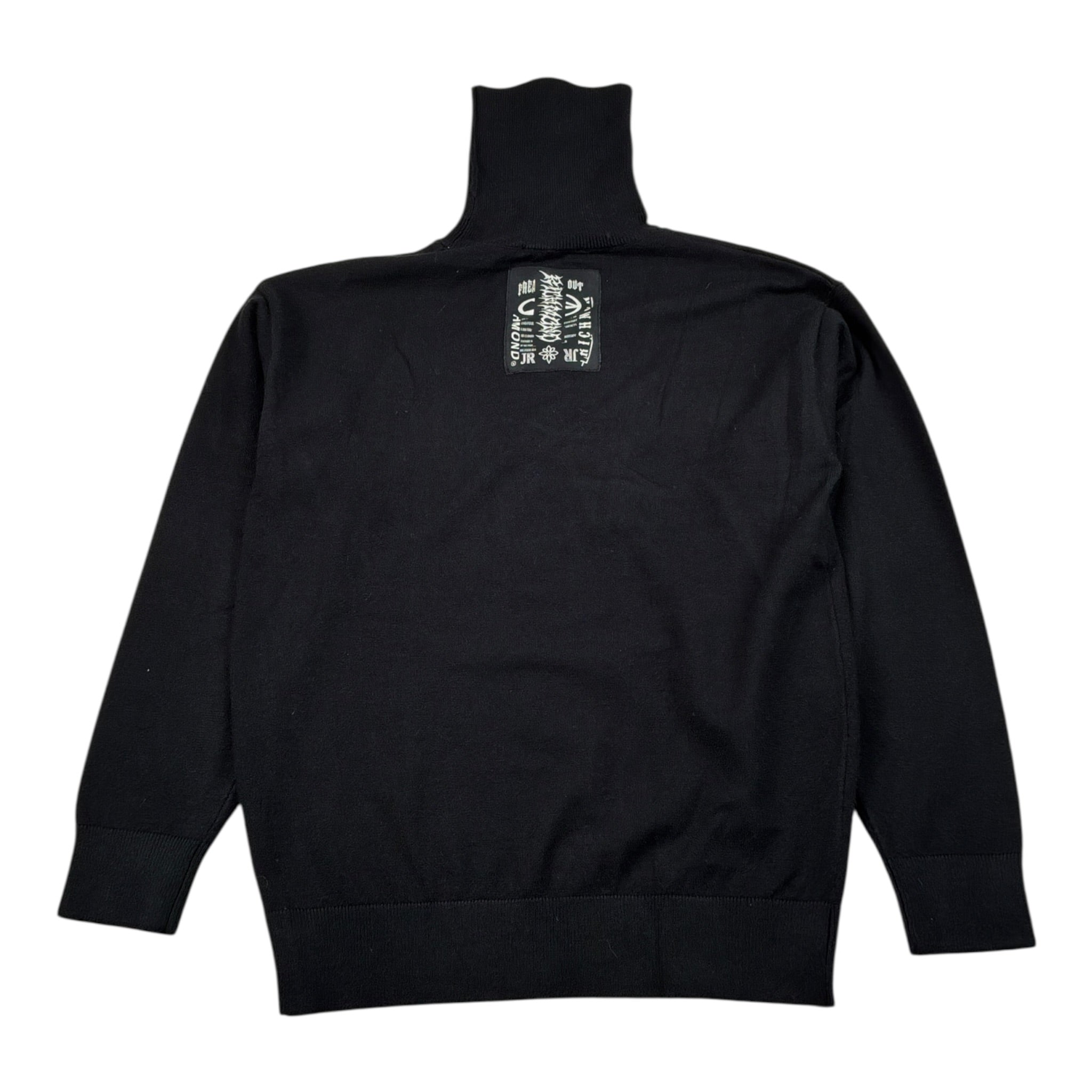 John Richmond Maglia tinta unita Collo Alto con Stampa Nero per Bambino RBA26076LU NERO JOHN RICHMOND 