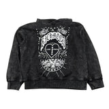 John Richmond Felpa tinta unita con Zip E Cappuccio Nero per Bambino RBA26077FE NERO JOHN RICHMOND 