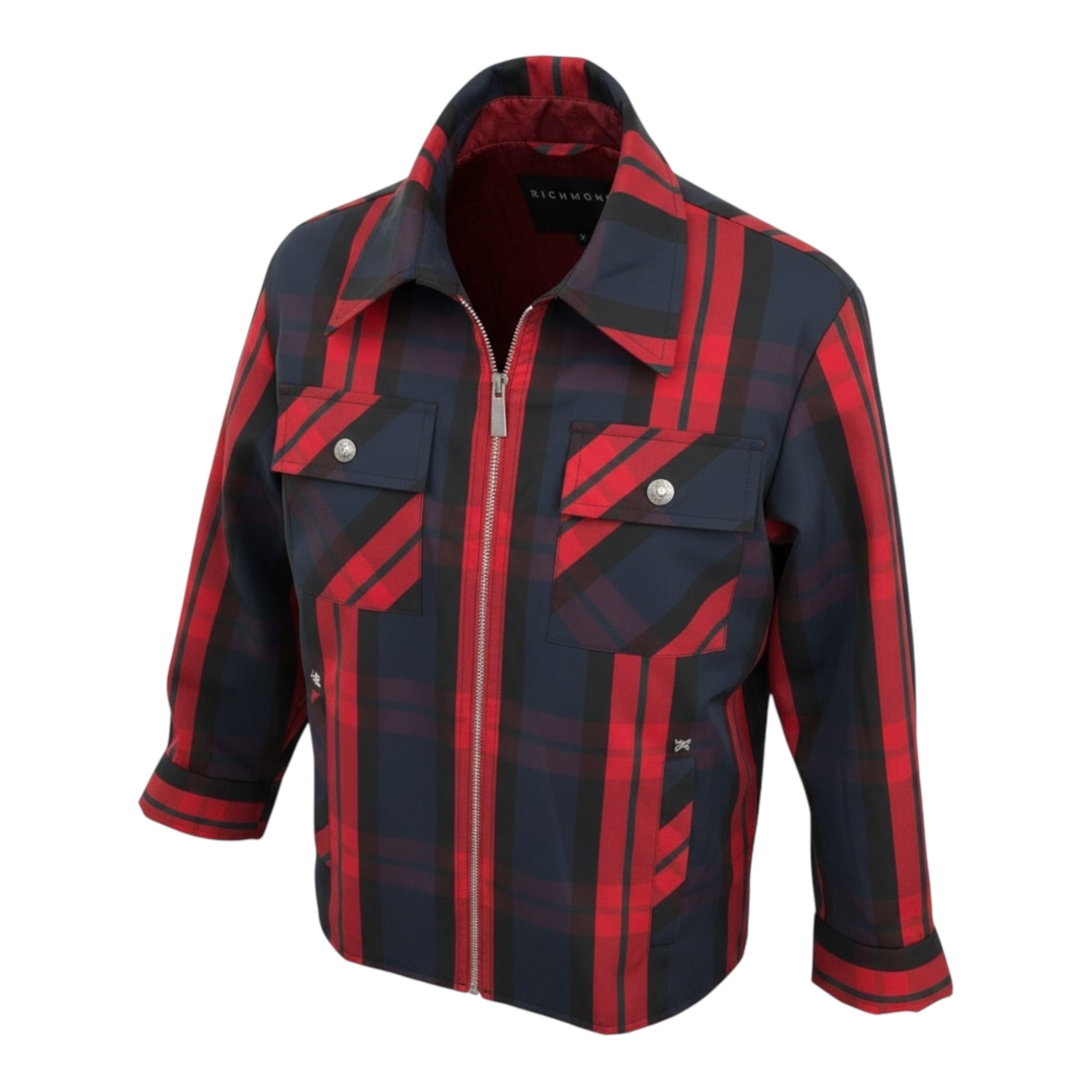 John Richmond giubbino Bicolore con Zip E Fantasia A Righe Rosso per Bambino RBA26089GB ROSSO JOHN RICHMOND 