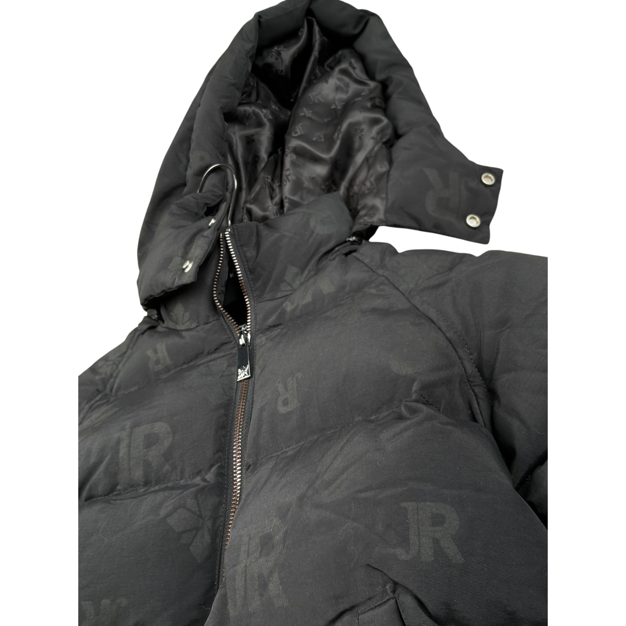 John Richmond Giubbino tinta unita con Zip E Cappuccio Nero per Bambino RBA26098PI NERO JOHN RICHMOND 