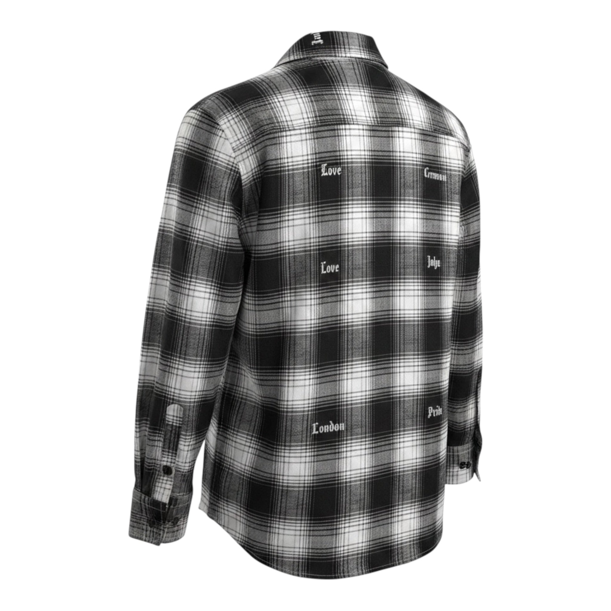 John Richmond Camicia Bicolore con Fantasia A Quadri Bianco/Nero per Bambino RBA26106CA BIANCO/NERO JOHN RICHMOND 